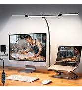 LED Desk Lamp for Office Home, 3 Light Bar Adjustable Desk Light with Clamp, Architect Table Lamp...