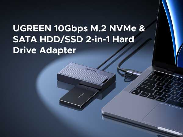UGREEN 2 in 1 M.2 NVME SSD Enclosure and SATA Hard Drive Adater