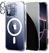 LWLFEKA for iPhone 16 Pro Max Case with Privacy Screen Protectors &amp; Full Camera Cover,Magnetic fo...