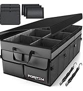 FORTEM Car Trunk Organizer, Car Storage Organizer, Collapsible Multi Compartment Car Organizer, S...