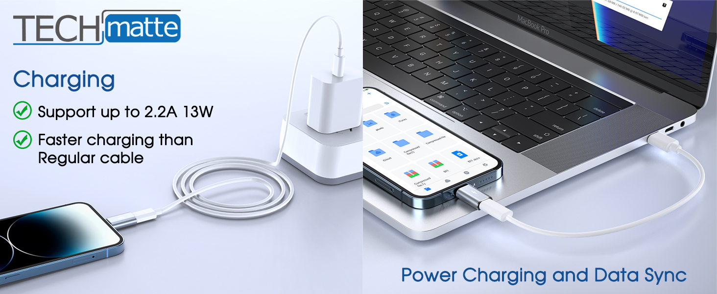 Techmatte USB C to Lightning Adapter