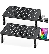 Zimilar 2 Pack Monitor Stand Riser, 3 Height Adjustable Monitor Stand with Unique Star Mesh for C...