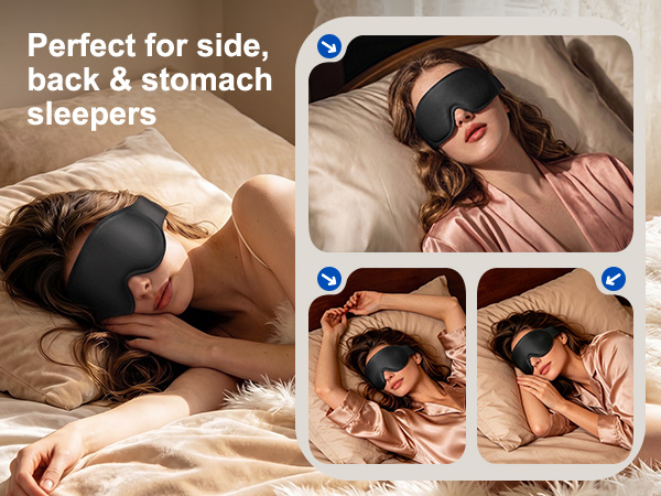 sleep mask for side sleeper,back stomach sleepers,weighted eye masks for sleeping.women men adult