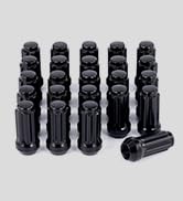 Orion Motor Tech M14x1.5 Lug Nuts Black with Spline Tuner, XL 2 inches Length Conical Wheel Nut, ...