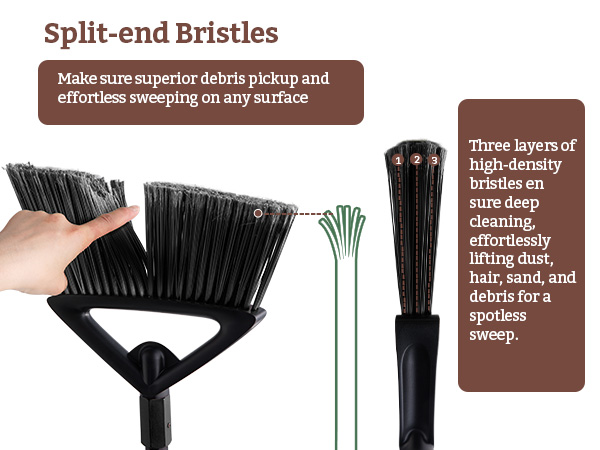 Shop Broom with Special Split-end Bristle Technology