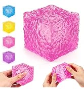 Ice Cube Squishy,Stress Relief Cube, Frosted Honeycomb Ice Cube Squishy Toy,2.05 ind Super Soft S...