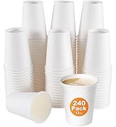 WUHUIXOZ 240 Pack 12oz Disposable Paper Cups, Paper Coffee Cups,Hot/Cold Beverage Drinking Cups