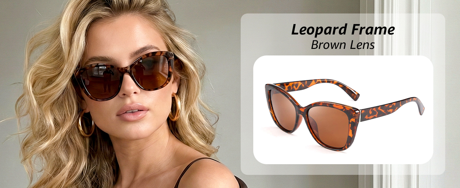 Leopard Frame Brown Lens