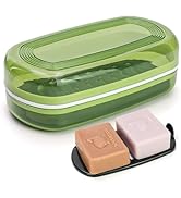 AIDIMMING Shampoo &amp; Conditioner Bar Dish,Large Travel Soap Case for Duke Cannon Soap,Shampoo Soap...