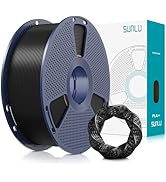 SUNLU PLA Plus Filament 1.75mm Black 1KG, Neatly Wound 3D Printer Filament 1.75mm, PLA+ 1000g, Di...
