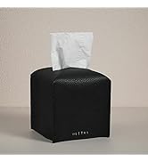 OLETHA Aesthetic Tissues Cube Box Cover, Square Tissue Box Holder, Black