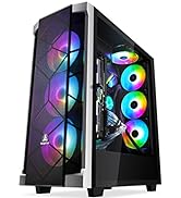 Segotep Phoenix T1 E-ATX Black Full-Tower PC Gaming Case, Tempered Glass Side Panel, Cable Manage...
