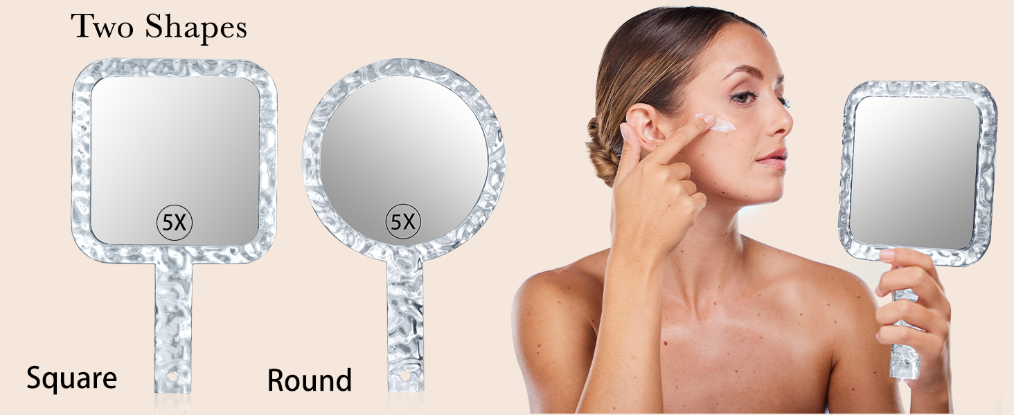 square hand mirror