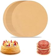 BYKITCHEN 6 Inch Parchment Paper Rounds, Set of 200, Hamburger Patty Paper/Burger Press Paper, No...