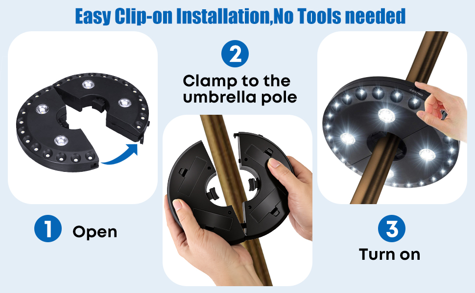 easy umbrella lights