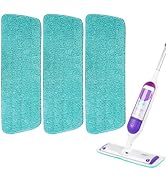 3 Pack Reusable Microfiber Mop Pads for Swiffer PowerMop, Power Mop Refill Pads for 13''-15'' Spr...