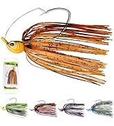 LUCKYFISHING Bass Jigs Swim Jigs for Bass Fishing Jigs 5PCS 1/4oz 3/8oz Weedless Fishing Lures fo...