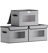 YheenLf Storage Basket, Decorative Linen Closet Organizers Bins, 13 x 9.1 x 7.9 inch Clothes Boxe...