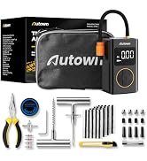 AUTOWN Flat Tire Repair Kit with Air Compressor 54 Pcs for Car