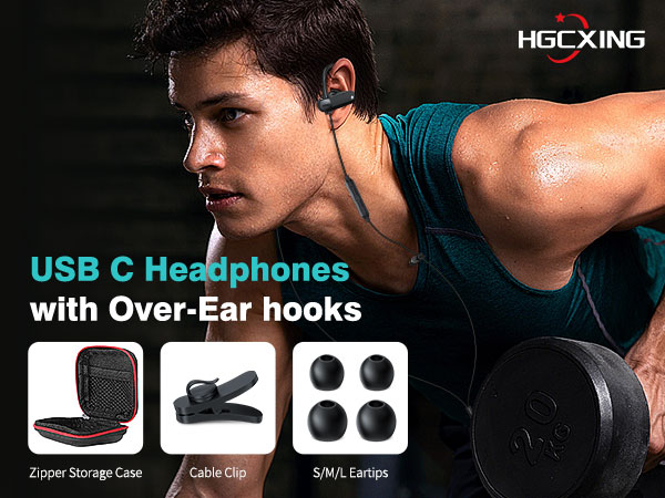 over ear usb c headphones wired