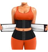 TrainingGirl Waist Trainer for Women Belly Working Out Trimmer Corset Sauna Sweat Belt Band Stoma...