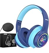LOBKIN Kids Headphones Bluetooth 5.4,Over Ear Kids Headphones Wireless with Mic 50H Playtime Colo...