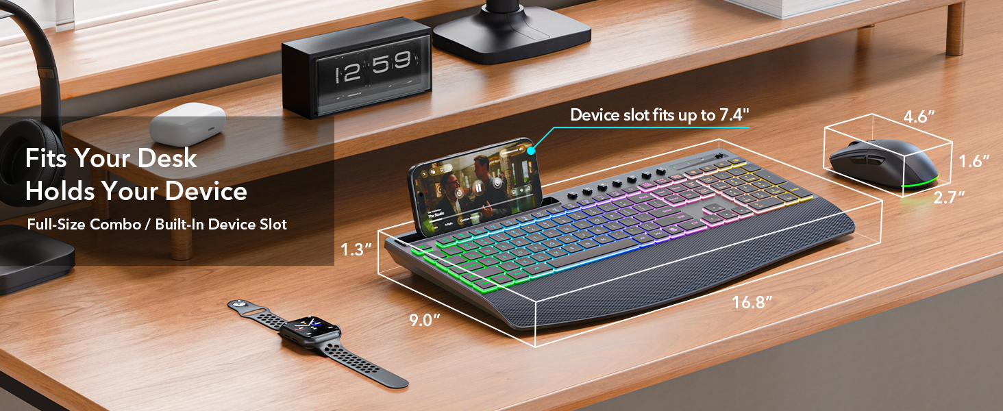 full size keyboard and mouse with num pad for home office school