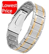 Feraco Magnetic Therapy Bracelets for Men 3X Strength,Titanium Steel Magnet Bracelets with 3800 G...