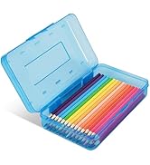 DANRONG Colored Plastic Pencil Box, Large Capacity Pencil Case, Pencil Boxs for Kids Adults, Hard...