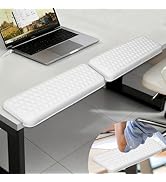 Arm Rest Pads for Desk – 2 Pack PU Leather Ergonomic L-Shaped Elbow Cushions with Non-Slip Base, ...