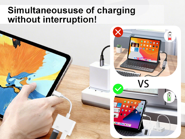 Simultaneoususe of chargingwithout interruption!