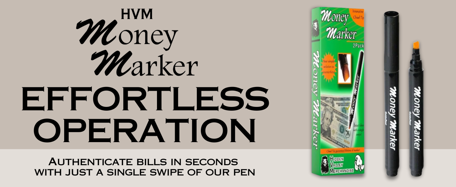 Counterfeit Money Detector Pen Money Marker Bill Detector Pen with Upgraded Chisel Tip