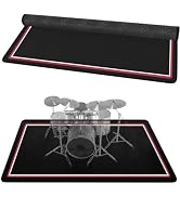 Drum Mat, 4Ft x 5.3Ft Drum Carpet Drum Rug Drum Pad Tightly Woven Fabric with Non-Slip Grip Botto...
