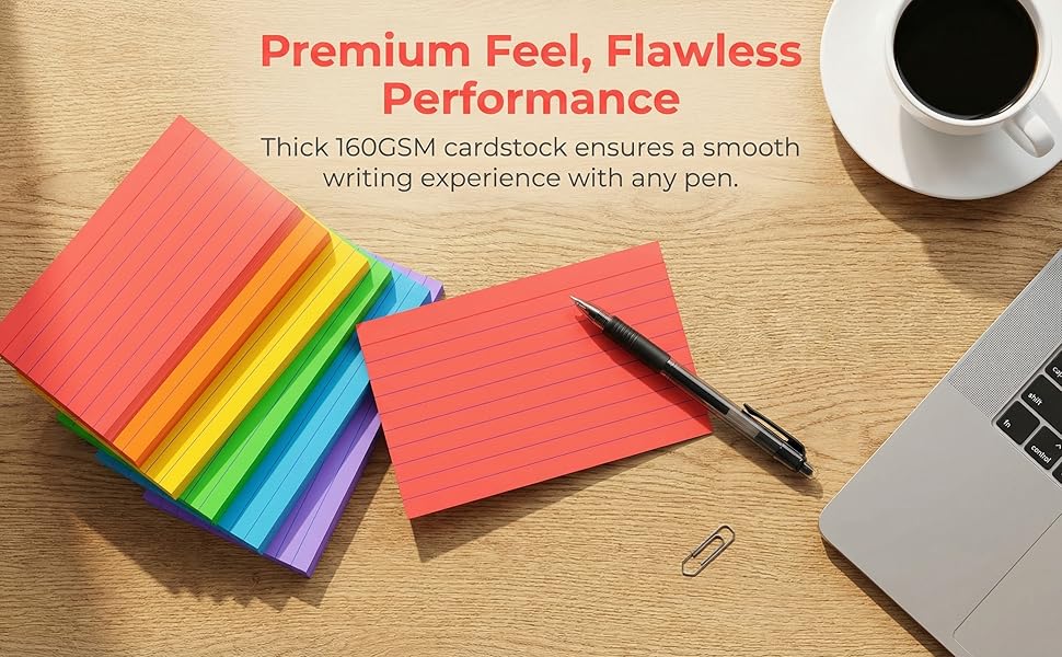 Heavy Ruled Index Cards