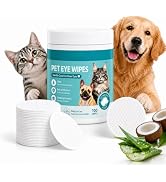 jioijioi Pets Eye Wipes,Eye Defense Wipes,Tear Stain Remover for Pet,Gentle Textured Eyes Area Wi...