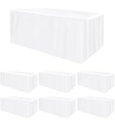 HolidayIdeas Fitted Rectangle Table Cloths 6ft Table Covers for Vendor Booth Display, Banquet, We...