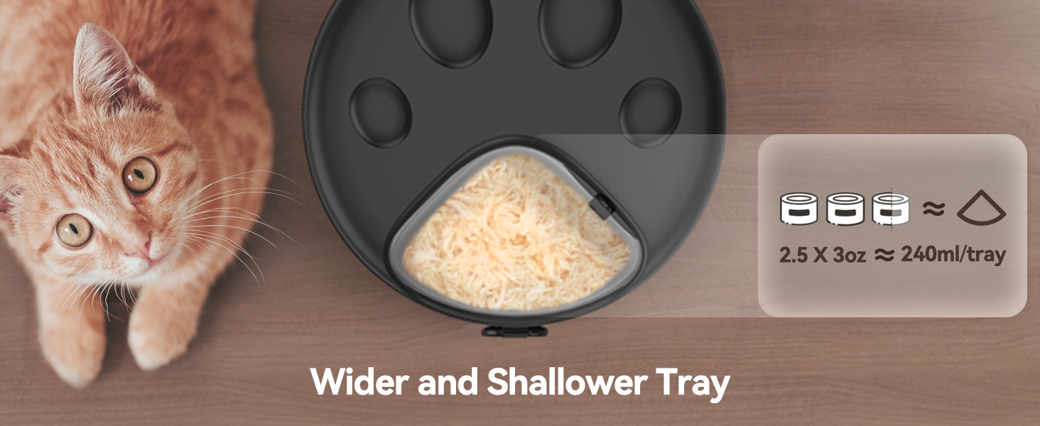 Wider and Shallower Tray