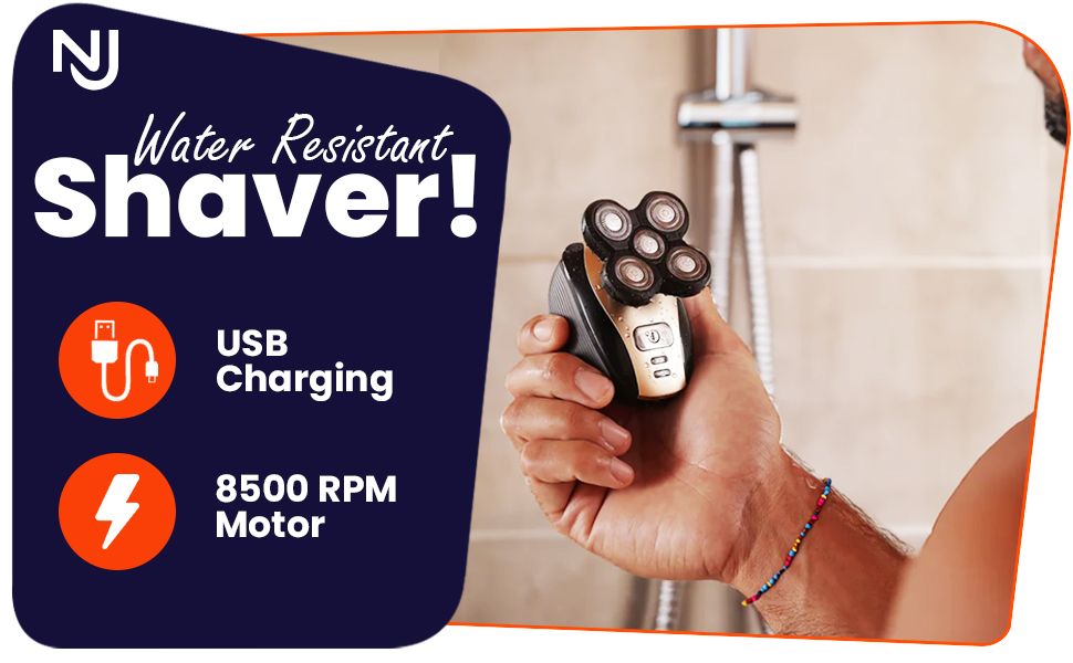 Electric head shaver waterproof