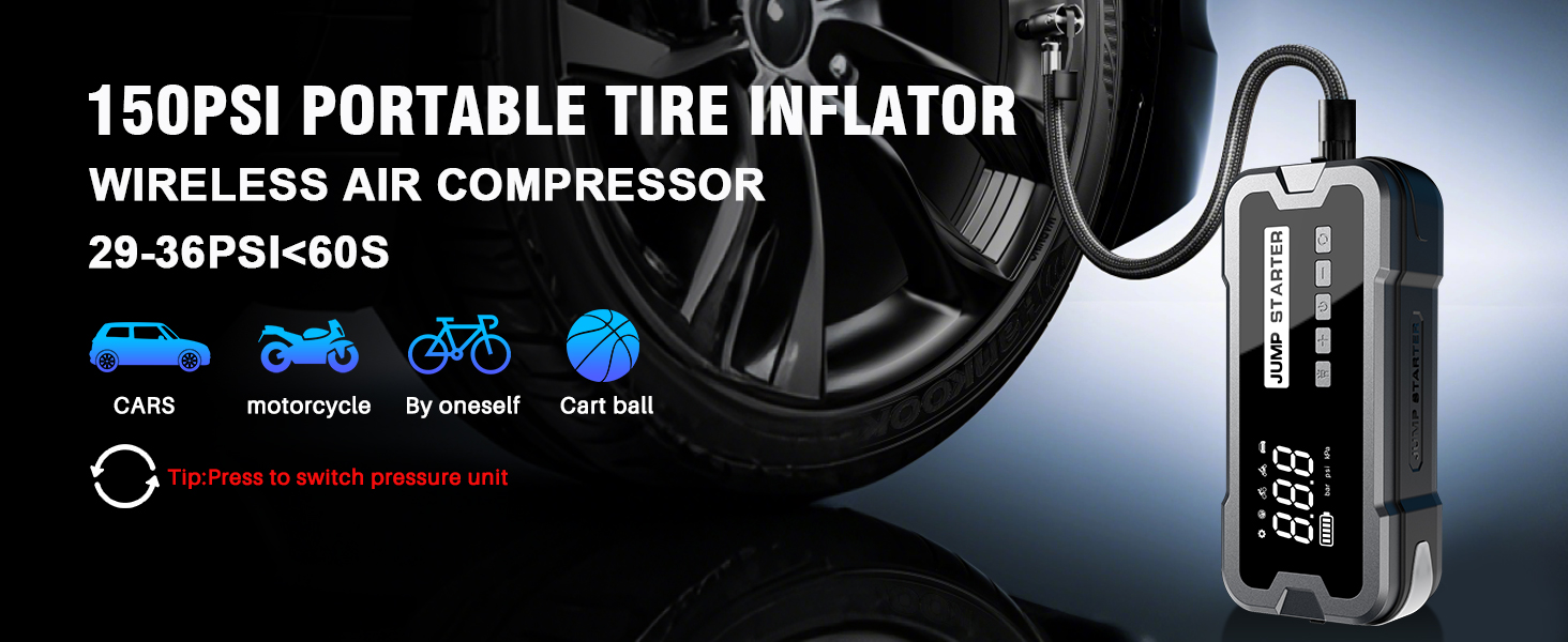 Jump Starter with Air Compressor