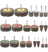 JUNXILPPD 20 Pcs Flap Wheel Sander Set 80 Grits Die Grinder Flap Wheel with 1/4 Inches Shank for ...