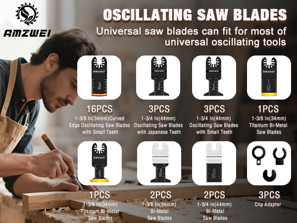 multi tool blades kits wood and metal