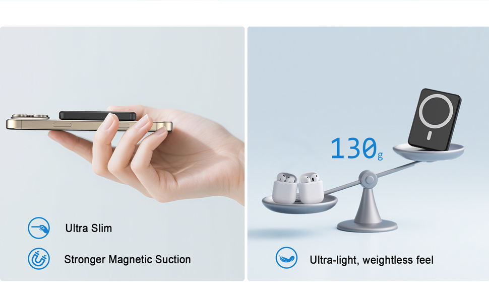 5000mAh Magnetic Portable Charger