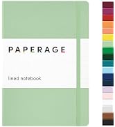 PAPERAGE Lined Journal Notebook, (Sage Green), 160 Pages, Medium 5.6 inches x 8 inches - 100 GSM ...