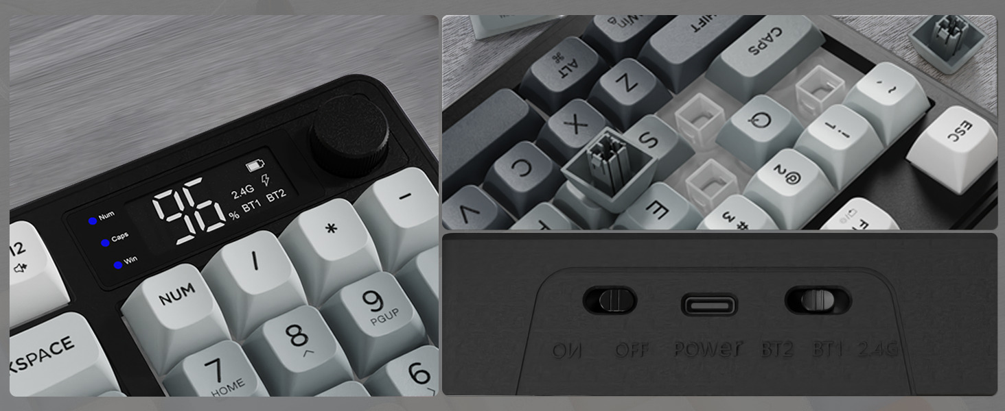 FREEWOLF M96 Wireless Gaming Keyboard Creamy Membrane with Rainbow Backlight