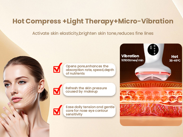Cold Heat Gua Sha Facial Neck Lymphatic Massager