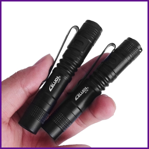  2 Pack UV Penlight Flashlight with Clip,Mini LED Handheld Tactical Pocket Torch with High Lumens