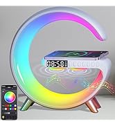 Treligate Table Lamp with Wireless Charger, Atmosphere Lamp with White Noise, Smart Light Sound M...