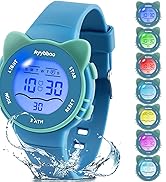 Ayybboo Children&amp;#39;s Watch, 7 Color Lights Children&amp;#39;s Watch Girl Boy