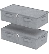 ENUMAIL Underbed Storage Box, Foldable Under Bed Storage Bags Container, Underbed Storage Organiz...