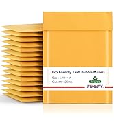 Fuxury Kraft Bubble Mailer 6x10 Inch 25 Pack,Strong Adhesion Padded Envelopes,Self Seal Bubble En...